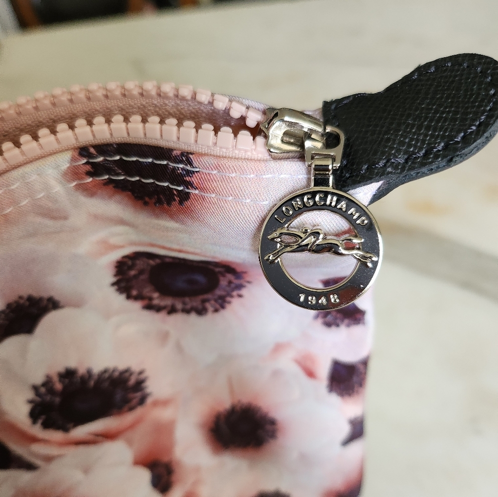 Longchamp Le Pliage pink anemone floral bag - Picture 5 of 5